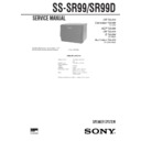 Sony LBT-DR7AVS, LBT-DR8AV, LBT-VR90AV, LBT-VR90AVS, LBT-W900AV, SS-SR99, SS-SR99D Service Manual