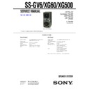 Sony LBT-GV6, SS-GV6, SS-XG500, SS-XG60 Service Manual
