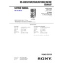 Sony LBT-GV8, SS-GV10AV, SS-GV8, SS-XG100AV, SS-XG700, SS-XG80, SS-XG900AV Service Manual