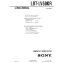 Sony LBT-LV60KR Service Manual