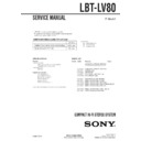 Sony LBT-LV80 Service Manual