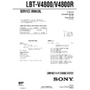 Sony LBT-V4800, LBT-V4800R Service Manual