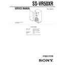 Sony LBT-VR50XR, SS-VR50XR Service Manual