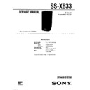Sony LBT-XB33, SS-XB33 Service Manual