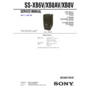 Sony LBT-XB6, LBT-XB6K, LBT-XB8AV, LBT-XB8AVK, LBT-XB8AVKS, SS-XB6V, SS-XB8AV, SS-XB8V (serv.man2) Service Manual