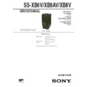 Sony LBT-XB6, LBT-XB6K, LBT-XB8AV, LBT-XB8AVK, LBT-XB8AVKS, SS-XB6V, SS-XB8AV, SS-XB8V Service Manual