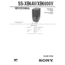 Sony LBT-XB600, SS-XB6000V, SS-XB6AV Service Manual