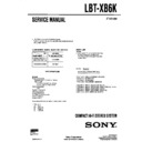 Sony LBT-XB6K Service Manual
