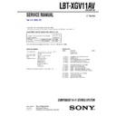 Sony LBT-XGV11AV Service Manual