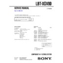 Sony LBT-XGV80 Service Manual