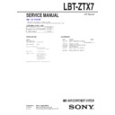 Sony LBT-ZTX7 Service Manual