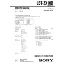 Sony LBT-ZX10D Service Manual