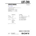 Sony LBT-ZX9 Service Manual