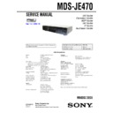 Sony MDS-JE470 Service Manual