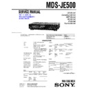 Sony MDS-JE500 Service Manual