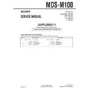 Sony MDS-M100 (serv.man2) Service Manual