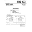 Sony MDS-MX1 (serv.man2) Service Manual