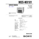 Sony MDS-MX101 Service Manual
