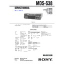 Sony MDS-S38, MDS-S39, MDS-S707 Service Manual