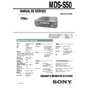 Sony MDS-S50 Service Manual