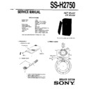 Sony MHC-2750, SS-H2750 Service Manual