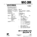 Sony MHC-2800 Service Manual