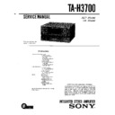 Sony MHC-3700, TA-H3700 Service Manual