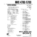 Sony MHC-4700, MHC-6700 Service Manual