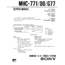 mhc-771, mhc-d6, mhc-g77 service manual