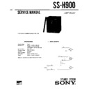 Sony MHC-900, SS-H900 Service Manual