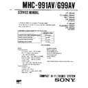 Sony MHC-991AV, MHC-G99AV Service Manual