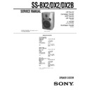 Sony MHC-BX2, MHC-DX2, MHC-DX2B, SS-BX2, SS-DX2, SS-DX2B Service Manual