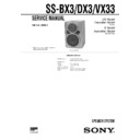 Sony MHC-BX3, MHC-DX3, MHC-VX33, SS-DX3 Service Manual