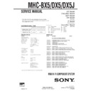 Sony MHC-BX5, MHC-DX5, MHC-DX5J Service Manual