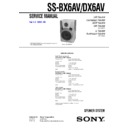 Sony MHC-BX6AV, MHC-DX6AV, SS-BX6AV, SS-DX6AV Service Manual