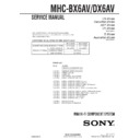 Sony MHC-BX6AV, MHC-DX6AV Service Manual