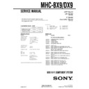 mhc-bx9, mhc-dx9 service manual