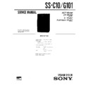 Sony MHC-C10, MHC-G100, SS-C10, SS-G101 Service Manual