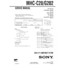 Sony MHC-C20, MHC-G202 Service Manual