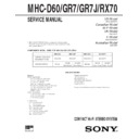 Sony MHC-D60, MHC-GR7, MHC-GR7J, MHC-RX70 Service Manual