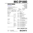mhc-dp1000d service manual
