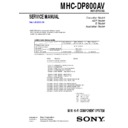 Sony MHC-DP800AV Service Manual