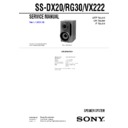 Sony MHC-DX20, MHC-RG30, MHC-VX222, SS-RG30, SS-VX222 Service Manual
