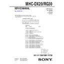 Sony MHC-DX20, MHC-RG30 Service Manual