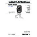 Sony MHC-DX30, MHC-RG40, MHC-RG60, MHC-VX333, SS-RG40, SS-RG60, SS-VX333 Service Manual