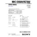 Sony MHC-DX60AV, MHC-RG70AV Service Manual