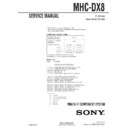 Sony MHC-DX8 Service Manual