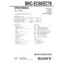 Sony MHC-EC68, MHC-EC78 Service Manual