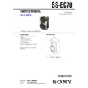 Sony MHC-EC70, SS-EC70 Service Manual