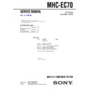 Sony MHC-EC70 Service Manual